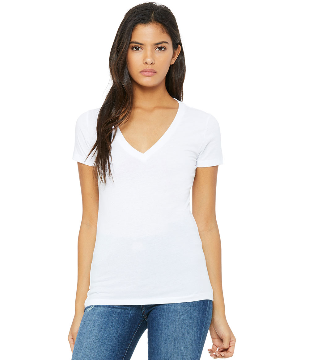 Womens Jersey Deep V-Neck Tee | Staton-Corporate-and-Casual