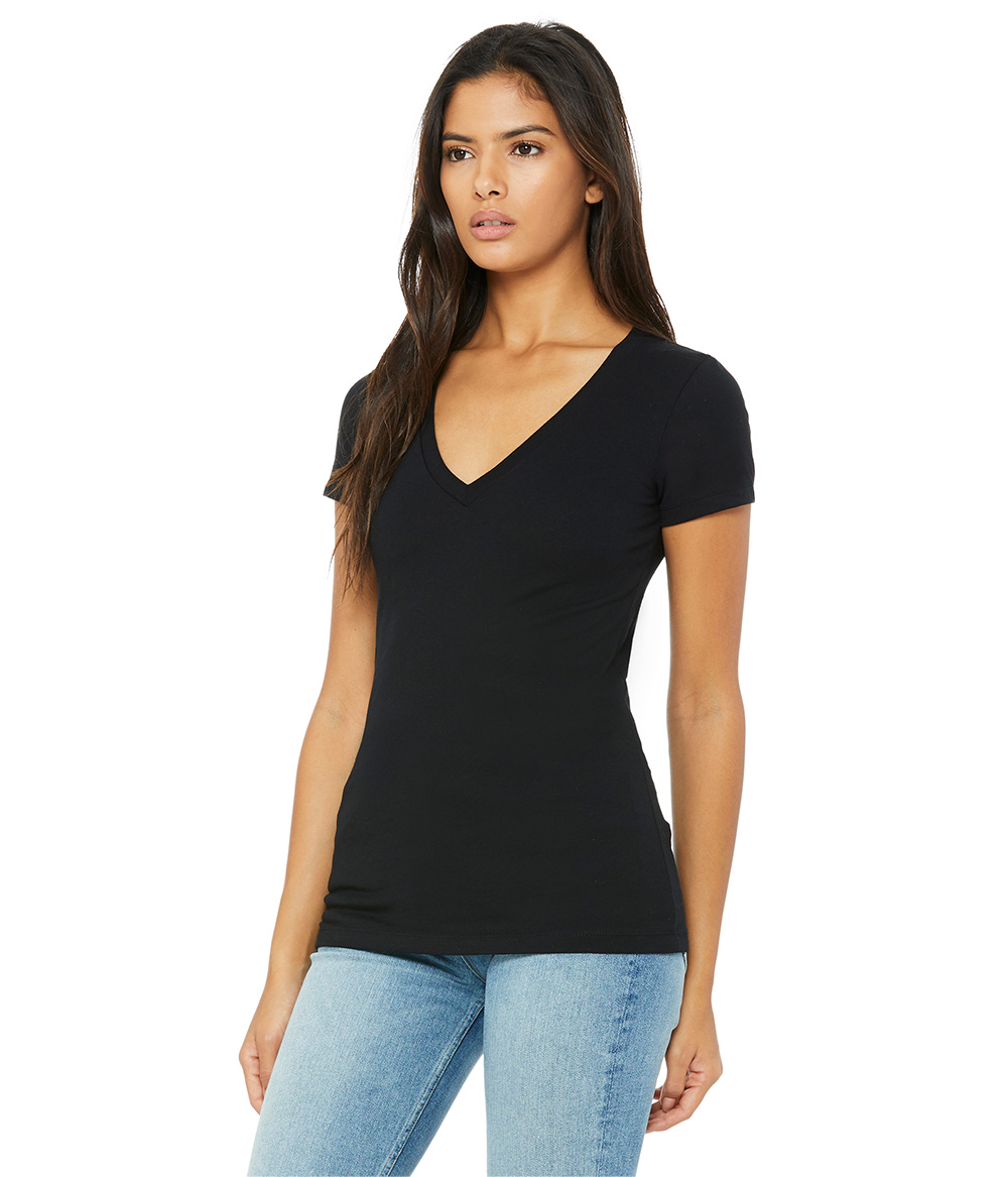 Womens Jersey Deep V-Neck Tee | Staton-Corporate-and-Casual