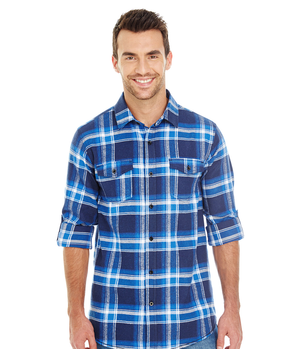 Mens Long Sleeve Plaid Flannel | Staton-Corporate-and-Casual