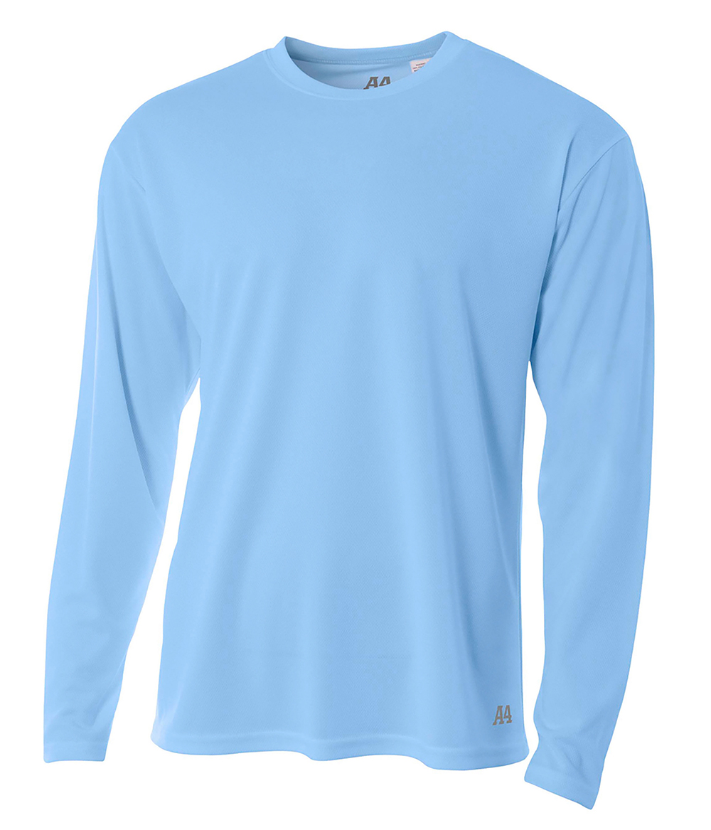 Textured Mesh Long Sleeve Tee | Staton-Corporate-and-Casual