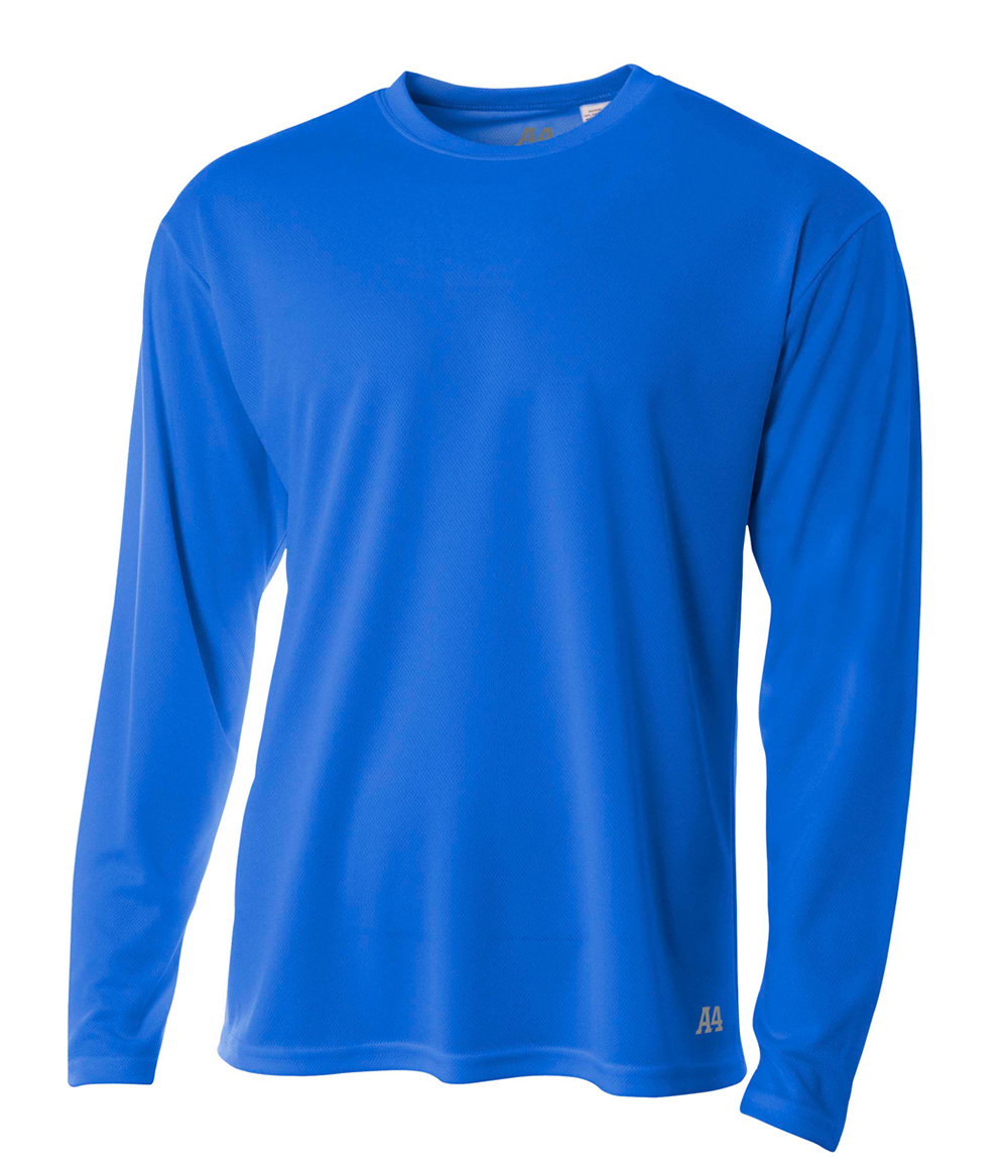 Textured Mesh Long Sleeve Tee | Staton-Corporate-and-Casual