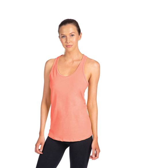 thumbnail image 2 of Next Level Ladies' Ideal Racerback Tank - Light Orange - Soft Combed Cotton Blend - Slim Fit 2 of 14