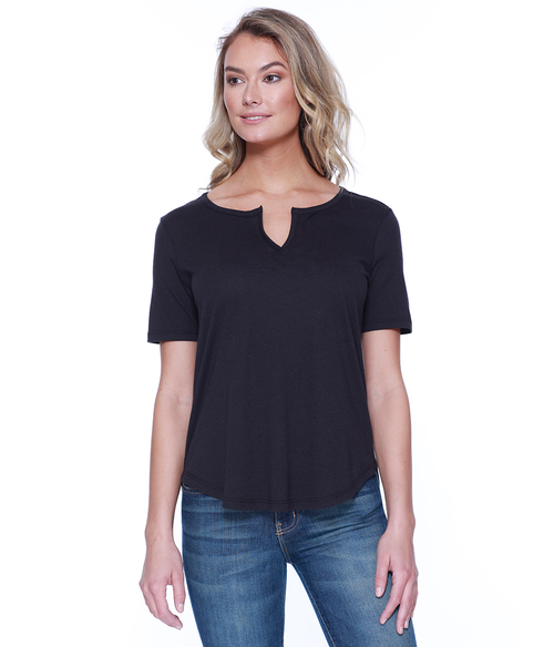 Womens Slit V-Neck