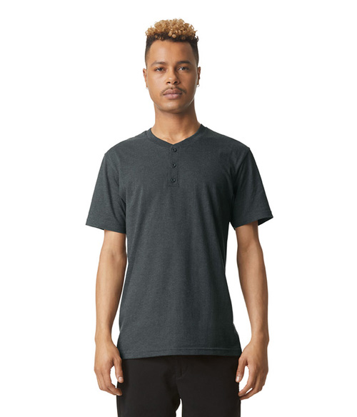 CVC Unisex Henley T-Shirt | Staton-Corporate-and-Casual