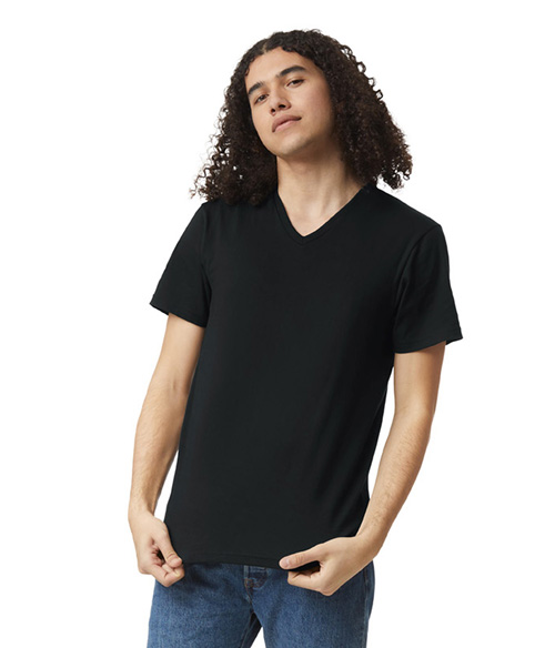 CVC Unisex V-Neck T-Shirt | Staton-Corporate-and-Casual