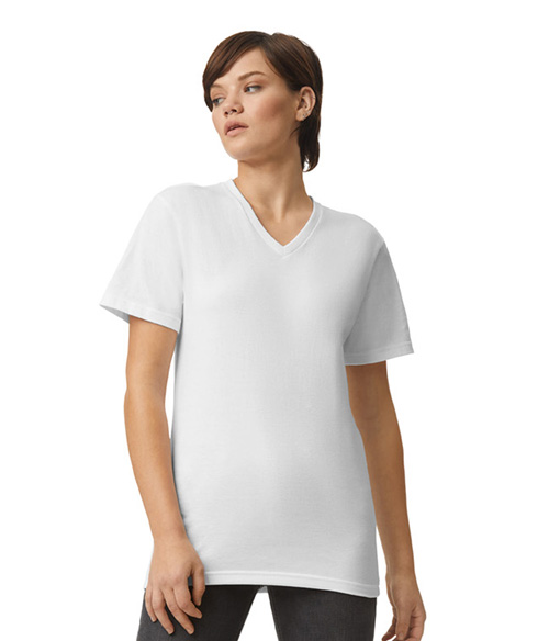 CVC Unisex V-Neck T-Shirt | Staton-Corporate-and-Casual