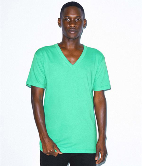 American Apparel Men's V-Neck T-Shirt - Soft Cotton, Machine Washable (XL, Black) - View #5