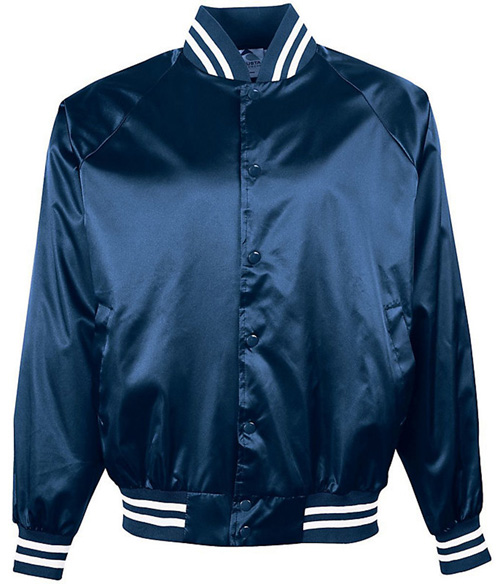 Satin Baseball Jacket Trimmed | Staton-Corporate-and-Casual
