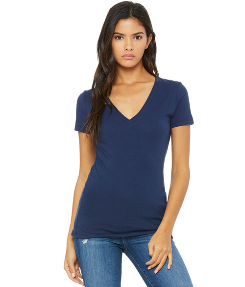 Womens Jersey Deep V-Neck Tee | Staton-Corporate-and-Casual