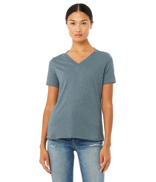 Womens Relaxed CVC V Neck
