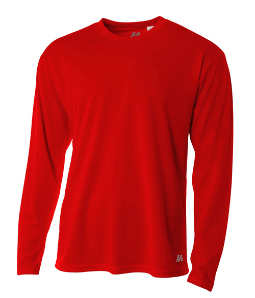 Textured Mesh Long Sleeve Tee | Staton-Corporate-and-Casual