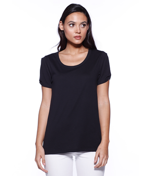 Womens CVC Twist Sleeve Top