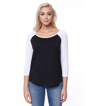 Womens CVC 3/4 Sleeve Raglan
