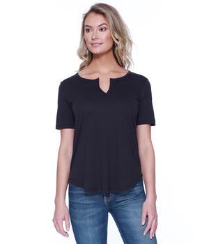 Womens Slit V-Neck