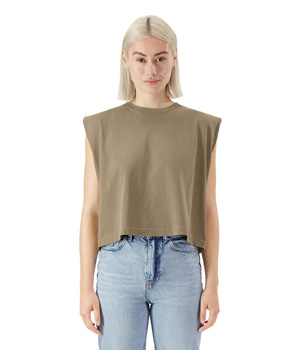 Womens Garment Dyed Muscle Tee