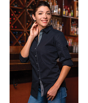 Ladies Peached Poplin Shirt