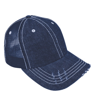 Washed Denim Trucker Cap