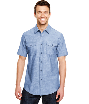 Mens Short Sleeve Chambray
