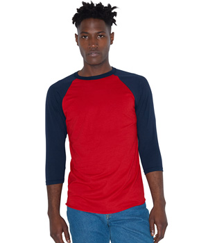 Poly-Cotton 3/4 Sleeve Raglan