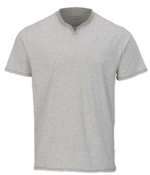 Striped V-Notch Tee