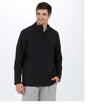 Mens Stretch Woven Quarter Zip