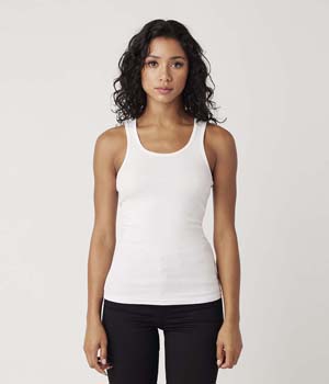 Womens Fitted 2x1 Rib Tank