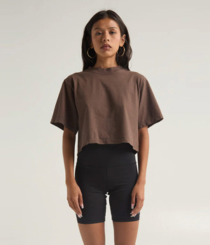 Womens Garment Dye Crop Top