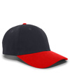 Brushed Cotton Twill Cap BLACK/RED