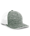 Aggressive Heather Trucker Cap D GREEN HTHR/WHT/D GREEN HTHR