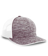 Aggressive Heather Trucker Cap MAROON HTHR/WHITE/MAROON HTHR