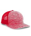 Aggressive Heather Trucker Cap RED/RED