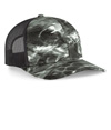 Mossy Oak Trucker Snapback Cap BLACK TIP/LIGHT CHARCOAL