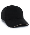 Brushed Twill Cap BLACK/KHAKI