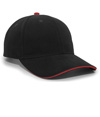 Brushed Twill Cap BLACK/RED
