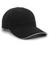 Brushed Twill Cap BLACK/WHITE
