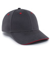 Brushed Twill Cap GRAPHITE/RED
