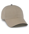Brushed Twill Cap KHAKI/BLACK