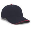 Brushed Twill Cap NAVY/RED