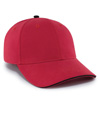 Brushed Twill Cap RED/BLACK