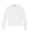 Athletic Fleece Crop Hood WHITE