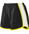 Ladies Junior Fit Pulse Short BLACK/WHITE/POWER YELLOW