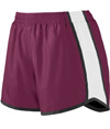 Ladies Junior Fit Pulse Short MAROON/WHITE/BLACK