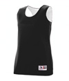 Ladies Reversible Wicking Tank BLACK/WHITE