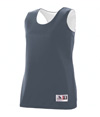 Ladies Reversible Wicking Tank GRAPHITE/WHITE