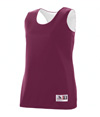 Ladies Reversible Wicking Tank MAROON/WHITE