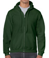 Heavy Blend Full Zip Hood FOREST GREEN