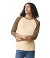CVC Unisex Raglan T-Shirt HEATHER BONE/HEATHER ARMY
