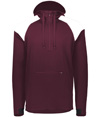 Limitless 1/4 Zip Hoodie MAROON/WHITE