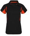 Ladies Avenger Polo BLACK/ORANGE