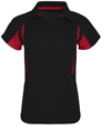 Ladies Avenger Polo BLACK/SCARLET